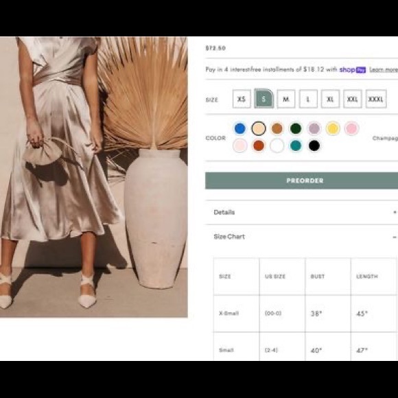 Böhme Rosalind Midi Dress - Champagne - Small (us 2-4) - Picture 2 of 3